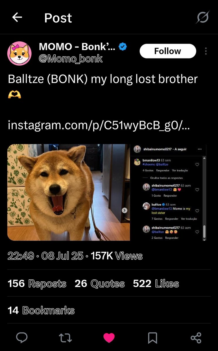 TumbleGin's tweet photo. @davidgokhshtein $BALLTZE community keeping their shit together. Surviving a crappy dev sell-off and coming back stronger.
$BALLTZE is @bonk_inu mascot and $MOMO's long lost brother. Gonna be a banger!!!! 🔥🔥🔥
CA: 6HxXJXEKg9LJJL5hkZW7uT4W1yV2H53dd21nxobTbonk https://t.co/taXWnYqlWJ