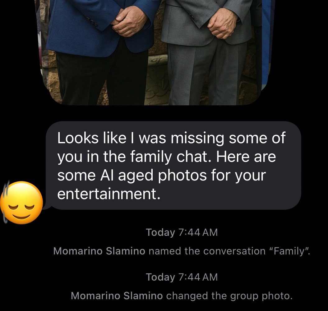 cassiepwnsu's tweet image. Oh…
That’s my mom grabbing images of me pre transition and turning me into an old ugly man using AI…