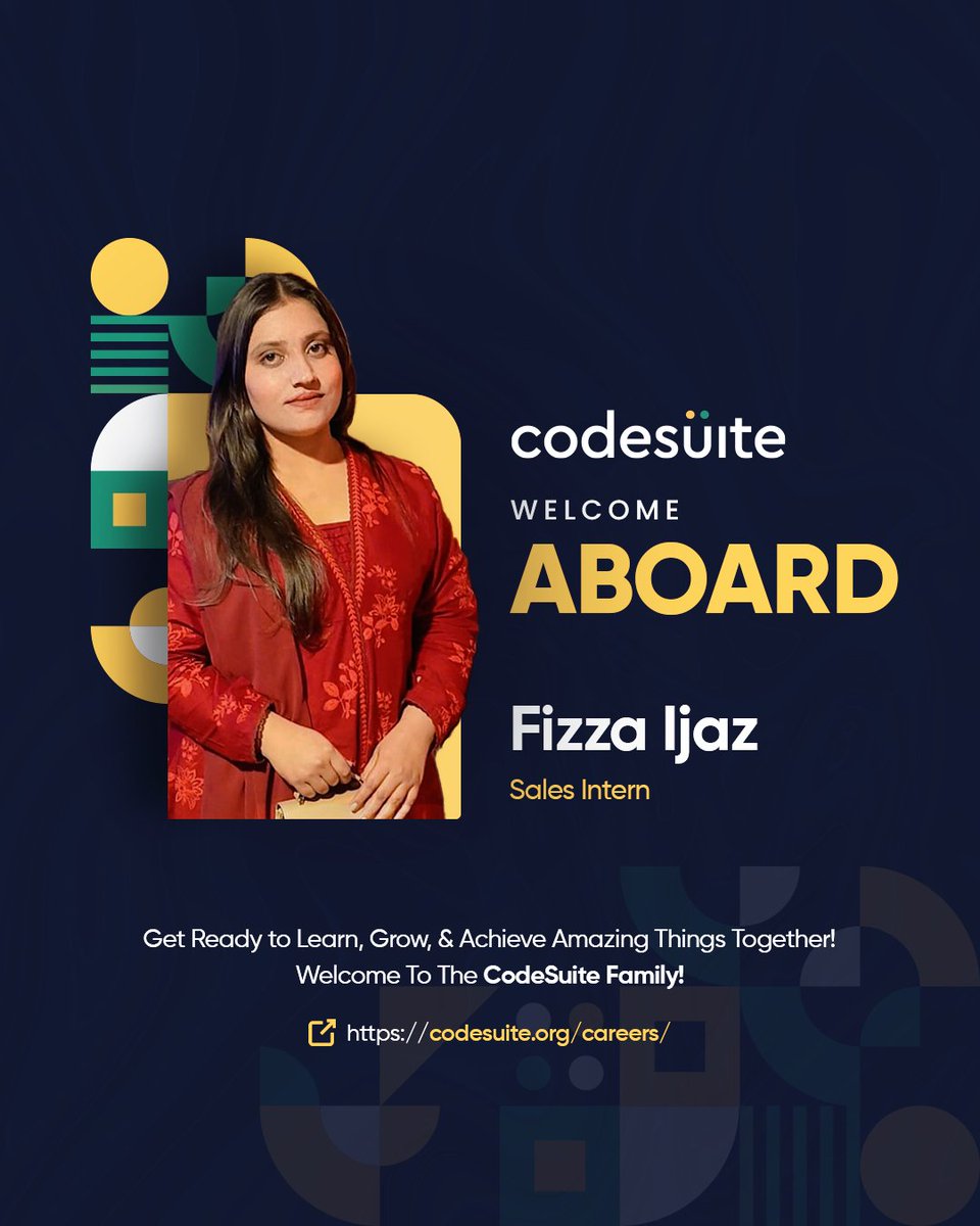 code_suite's tweet image. Welcome to the CodeSuite family! 🫶
We’re so excited to have you onboard.
If you’re driven, curious, and ready to work on things that actually matter—we’d love to meet you.
📩 Drop your resume at hr@codesuite.org
#WelcomeOnBoard #LifeAtCodeSuite #WeAreHiring #CodeSuite2025