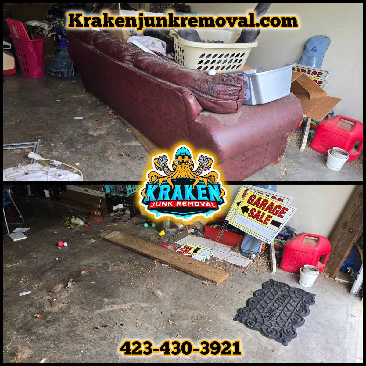 KrakenJunk's tweet photo. Fast, friendly sofa pickup! Kraken Junk Removal just removed an old couch in Gray, TN near Oak Grove Rd—reliable, professional, and budget-friendly. Ready for spotless living? Contact us now for expert #junkremoval and unbeatable service in your area! #couchremoval https://t.co/TpaG7jPe4z