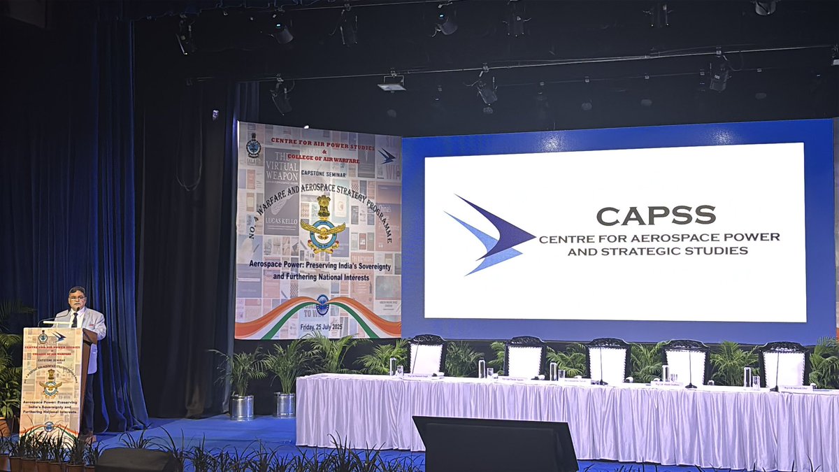 CAPS_INDIA's tweet image. 🚨We are pleased to announce that the Centre for Air Power Studies (CAPS) has been rechristened as the Centre for Aerospace Power and Strategic Studies (CAPSS), w.e.f 25th July.
🚀 This change - announced at the Capstone Seminar of the No. 4 Warfare and Aerospace Strategy…