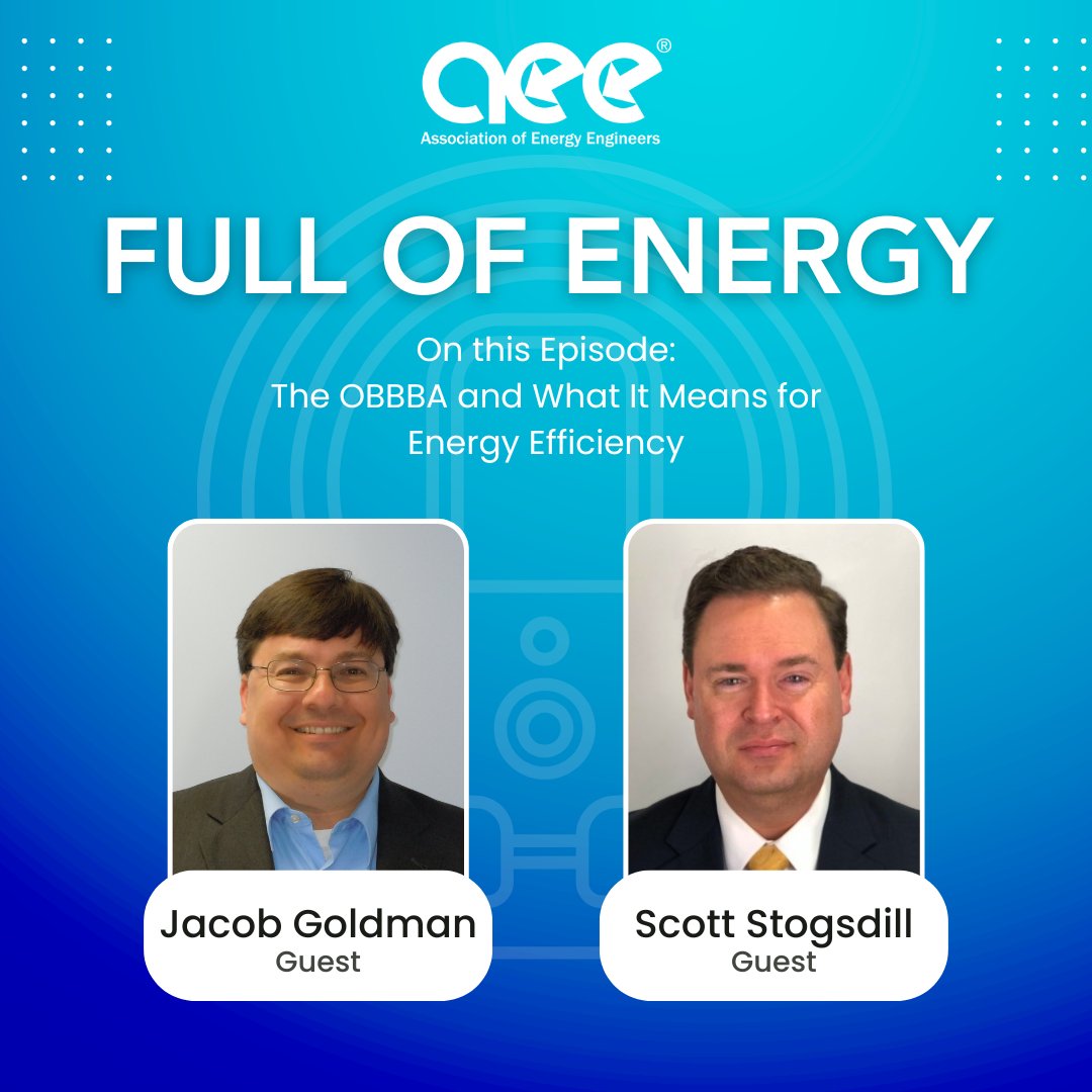aeecenter's tweet image. 🌍💡 Curious about the "One Big Beautiful Bill"? Join Jacob Goldman and Scott Stogsdill as they break down its impact on the energy sector in our latest episode! Live on Apple and Spotify, or listen here: loom.ly/ebyhPF4
#OBBBA #EnergyPolicy #CleanEnergy #Decarbonization