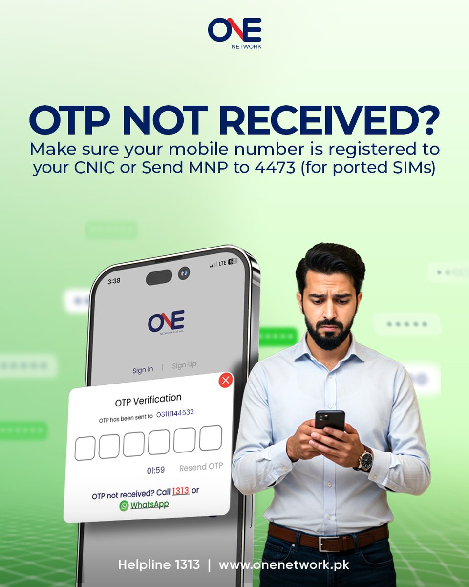 𝗙𝗮𝗰𝗶𝗻𝗴 𝗶𝘀𝘀𝘂𝗲𝘀 𝗿𝗲𝗰𝗲𝗶𝘃𝗶𝗻𝗴 𝘆𝗼𝘂𝗿 𝗢𝗧𝗣?
Ensure your mobile number is 𝗿𝗲𝗴𝗶𝘀𝘁𝗲𝗿𝗲𝗱 𝘁𝗼 𝘆𝗼𝘂𝗿 𝗖𝗡𝗜𝗖 to receive OTP without delays. If you are using a 𝗽𝗼𝗿𝘁𝗲𝗱 𝗦𝗜𝗠, send 𝗠𝗡𝗣 𝘁𝗼 𝟰𝟰𝟳𝟯 to verify and update your registration details.