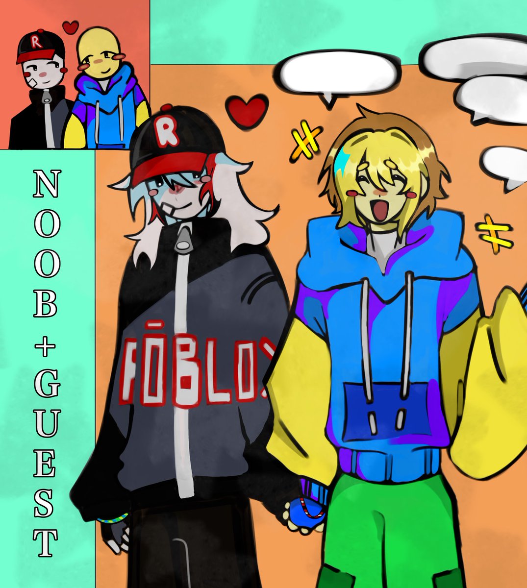 Why_NotZz's tweet image. Finished!I find them adorable they were probably the first ship I liked from forsaken hope you guys like it too!
#noob666 #noobguest #noob #guest666 #noobfanart #guest666fanart #forsaken #forsakenfanart #forsakenart