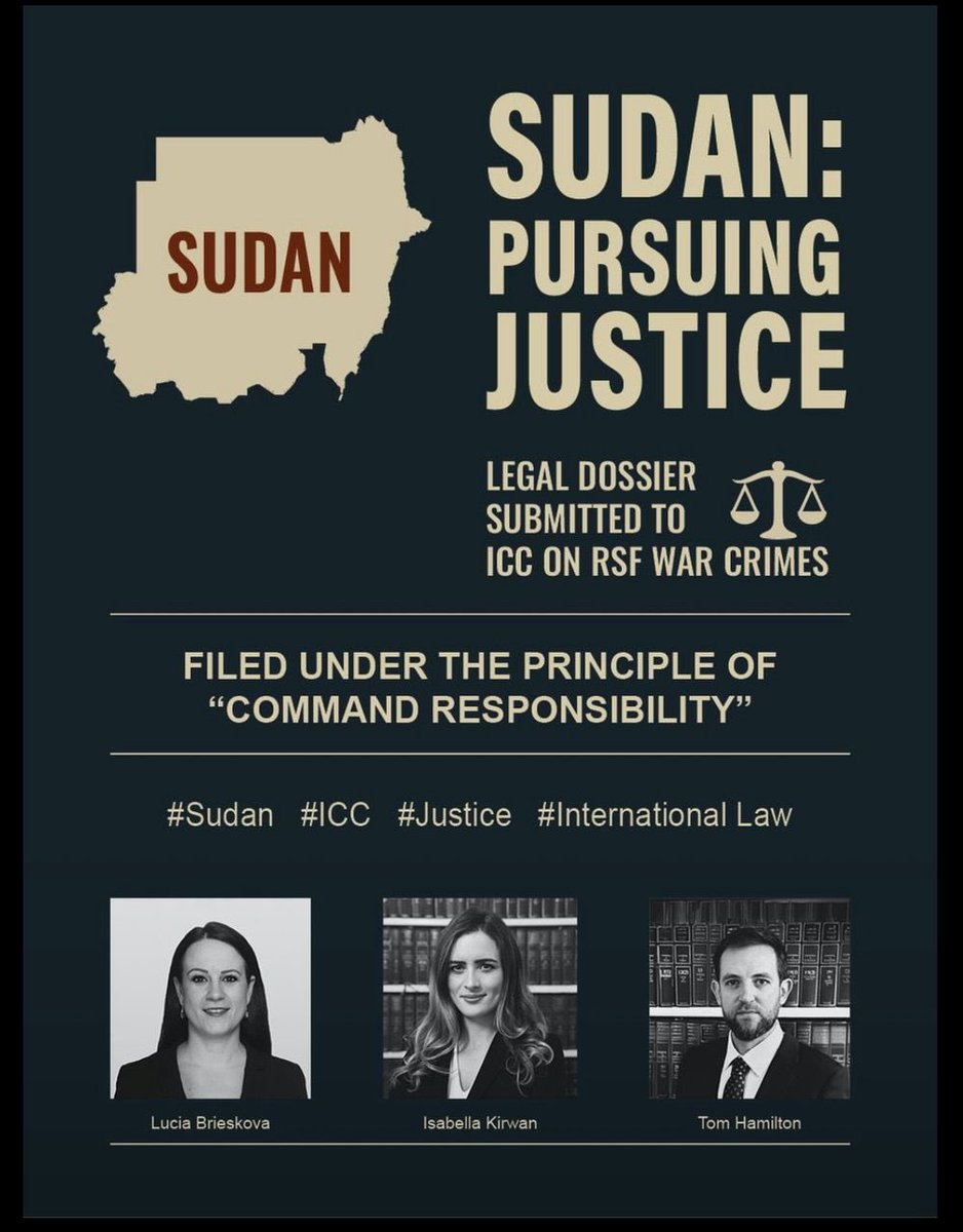 walaaelsadig's tweet image. 🚨🚨
A Major Step Toward Justice
A detailed legal dossier documenting war crimes committed by the Rapid Support Forces (#RSF) in #Darfur has been submitted to the International Criminal Court @ICC in The Hague.
The file prepared by lawyers from Guernica 37 Chambers in…