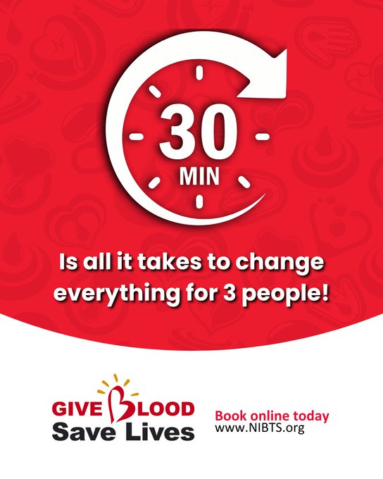 Bar of NI (@thebarofni) on Twitter photo With more time on your hands during the summer why not attend one of <a href="/GiveBloodNI/">NI Blood Transfusion</a> donation sessions at a venue near you.
Giving blood is quick (taking just 30 minutes) and easy, find and book a session here nibts.hscni.net/online-booking…
#Give #blood With more time on your hands during the summer why not attend one of <a href="/GiveBloodNI/">NI Blood Transfusion</a> donation sessions at a venue near you.
Giving blood is quick (taking just 30 minutes) and easy, find and book a session here nibts.hscni.net/online-booking…
#Give #blood