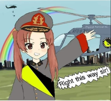 NekoKirito7's tweet image. Join my discord server or im throwing you out of the helicopter myself.(Sponsered by Physical Removal Inc.)