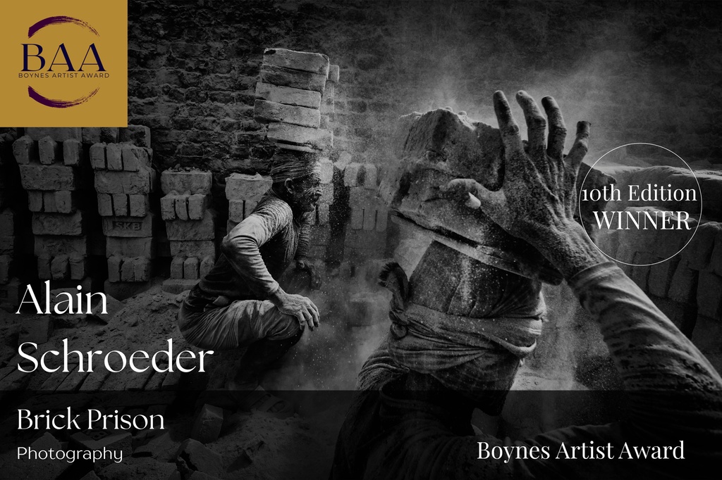 Alain Schroeder’s “Brick Prison” exposed the harsh realities of child &amp; labor exploitation in Bangladesh — and won the 10th Edition of the Boynes Artist Award.
Powerful stories deserve recognition.
Submit your work by July 30.
boynesartistaward.com