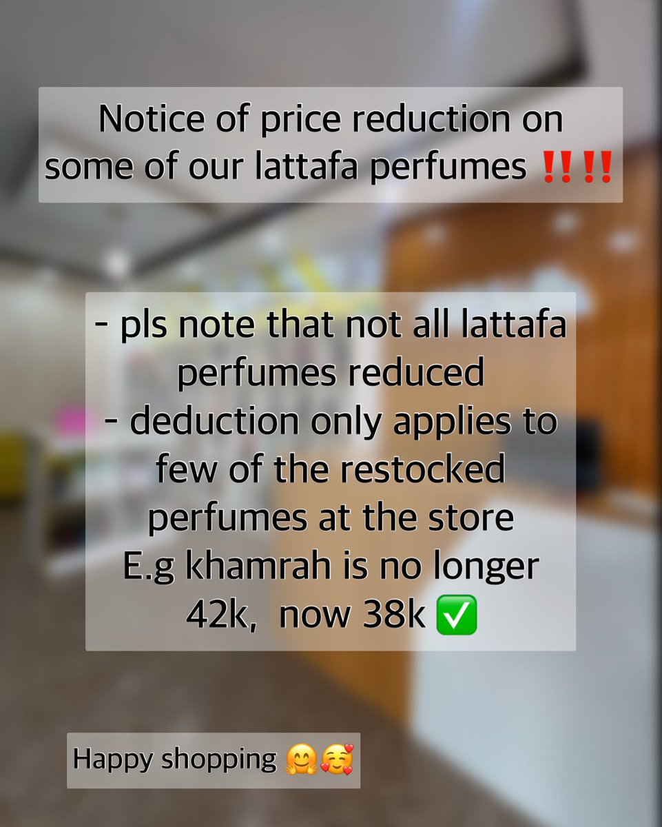 Itschristy___'s tweet image. Reduction in some of our best selling perfumes 🤗
Khamrah (all types ) : 38k ✅. 42k ❌
Victoria : 42k ✅. 55k ❌
Vintage radio : 40k ✅. 50k ❌
Nebras : 40k ✅. 44k ❌
Pls rt 🙏🏽