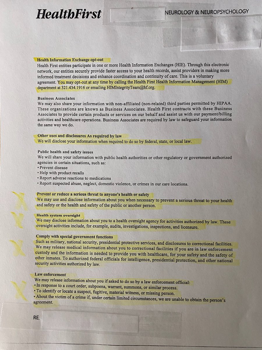 1. DO NOT SIGN ANY NEW MEDICAL FORMS AT YOUR DOCTORS OFFICE. 

I received a call this week from one of my good friends in Florida about new forms she needed to sign in order for her next appointment 

I told one of my patients and she sent me the pic on the left this morning