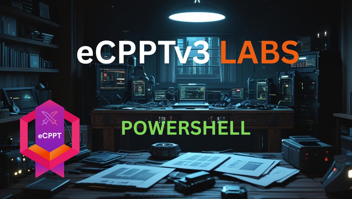 BxploitOffical's tweet image. ℹ️eCPPTv3 | PowerShell for Pentesters Lab
Hands-on lab covering key PowerShell techniques for red teamers.
Perfect for exam preparation and real-world penetration testing.
🎥 Watch now: 
youtu.be/Y_0ZnNML5TU?si…

#eCPPTv3 #PowerShell #CyberSecurity #RedTeam #InfoSec