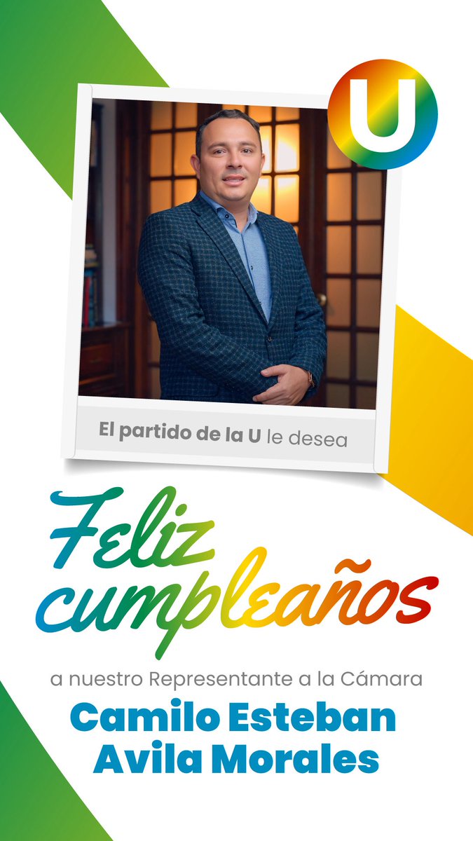 🎉🎂 ¡Feliz cumpleaños a nuestro Representante a la Cámara Camilo Esteban Avila Morale! 🎉 

#UnidosTransformamosElFuturo
