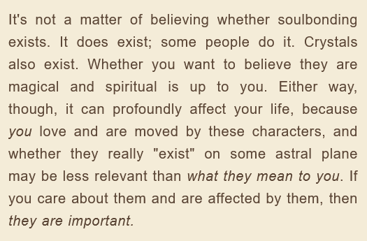 winreyplace's tweet photo. If there is ONE post talking about soulbonding's origins I wish #soulbondtwt would read, it's this one by one of the people that was in the same mailing list as Amanda Flowers (the one who coined the term): https://t.co/qUGfHFUfAp

1/3 https://t.co/ERNndLg5ck