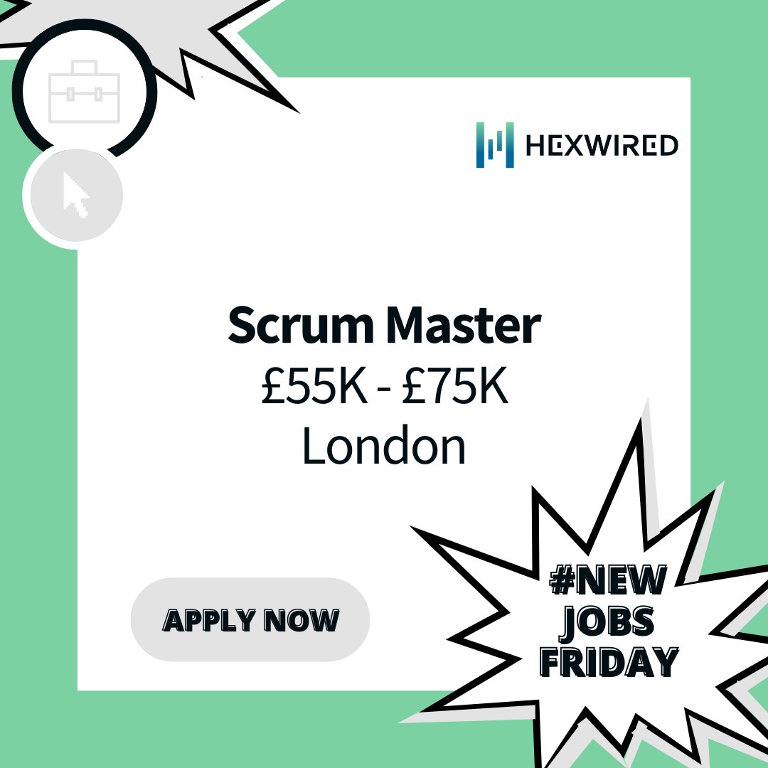 hexwired's tweet image. NEW JOBS FRIDAY💥

Apply here: 

➡️Scrum Master - £55K - £75K: ow.ly/FIre50WvcOL
➡️Head of Technical Services - £65K - £70K: ow.ly/YXSQ50WvcOK
➡️Systems Engineer - £60K - £65K: ow.ly/Wyk750WvcOJ

#HexwiredRecruitment #TechJobs #TechRecruitmentAgency