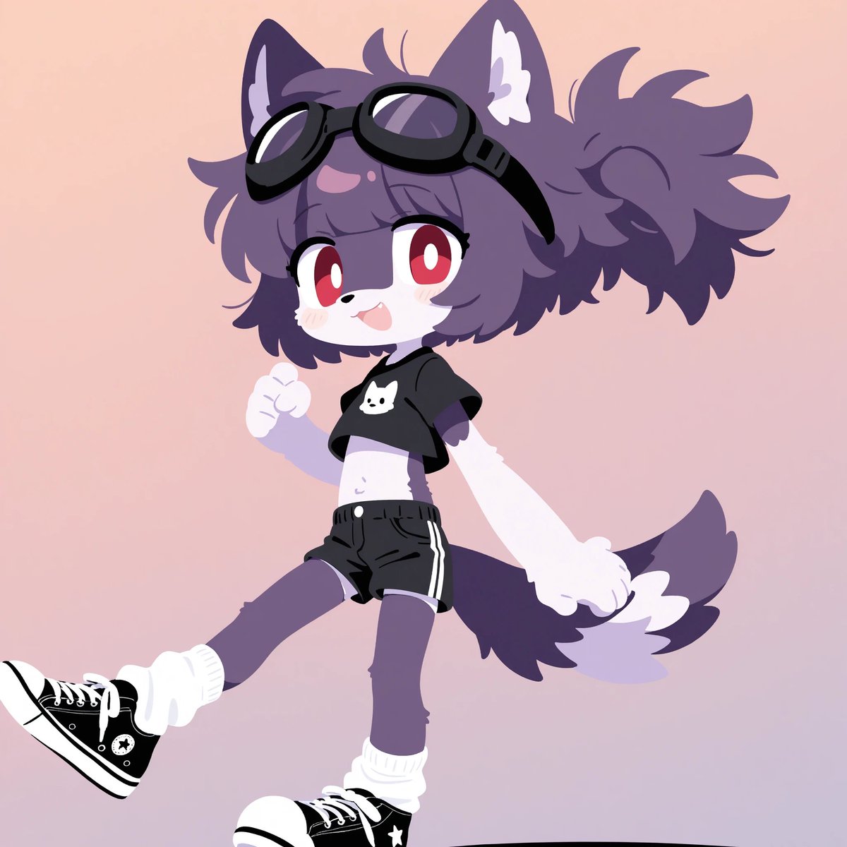 🐺 🩳 

  #AIart #kemono #furry #ケモノ