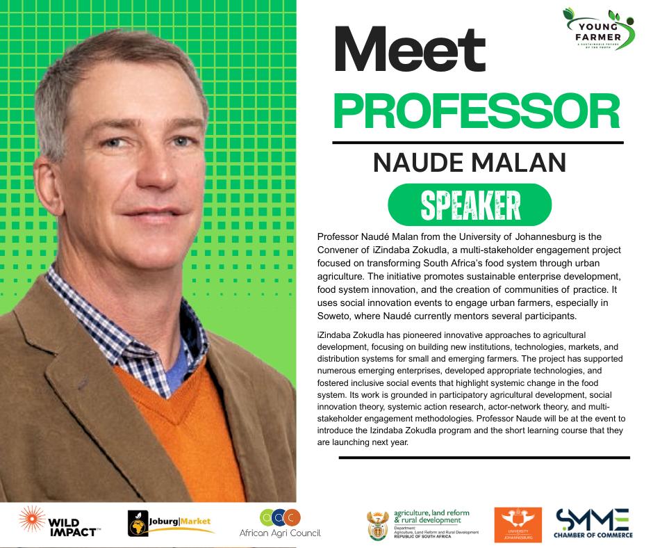 young_farmer_sa's tweet image. What to Expect at the Young Farmer Connect Exhibition

We're proud to announce that Professor Naudé Malan from the University of Johannesburg will be joining us as one of our speakers!

#AgriInnovation #YFC2025 #FoodSystemChange #SustainableFarming #iZindabaZokudla #UJ