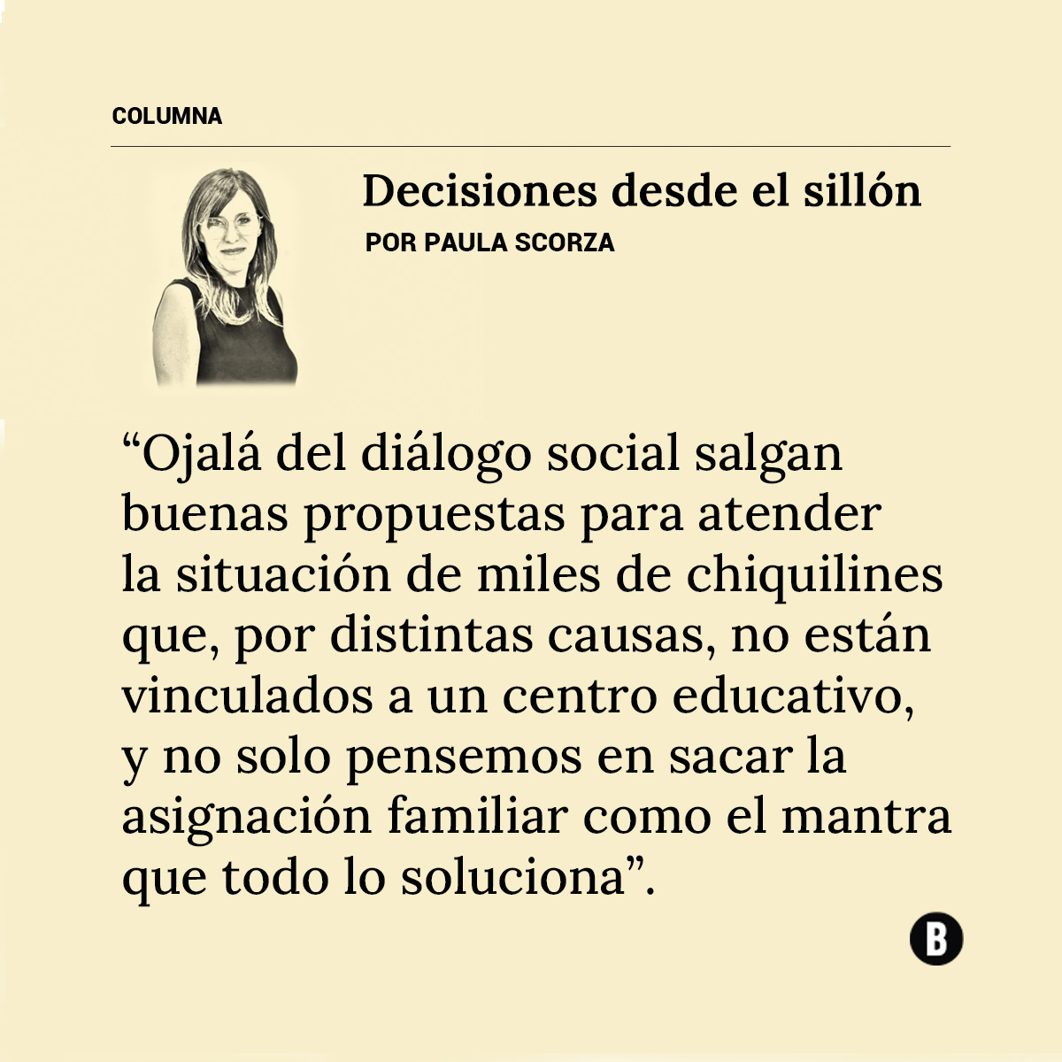 Decisiones desde el sillón

🖊 <a href="/pscorza/">Paula Scorza</a> 

🔗 bit.ly/3TUdgYv