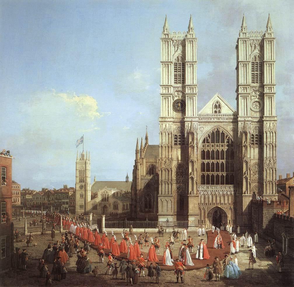 Raymond82310289's tweet image. 1749 - Westminster Abbey, with a Procession of Knights of the Bath by Giovanni Antonio Canal, il Canaletto.
Seeing as photography did not exist, we're lucky such talented painters did.
Modern “Art” is a crock of shit 💩.