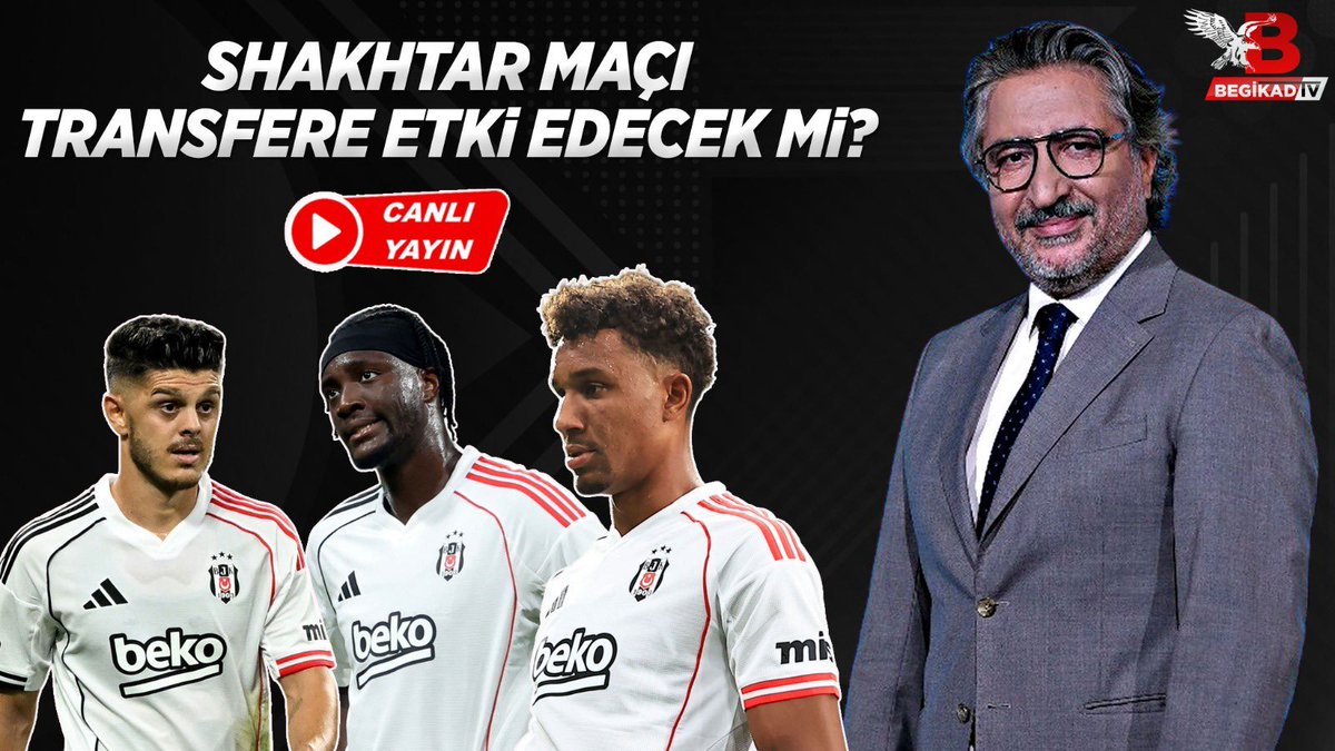 BEGİKAD TV (@begikadtv) on Twitter photo 🚨 Canlı yayındayız!
❔ Shakhtar Donetsk maçı transfer politikasını etkiler mi?
🗣️ Serdar Sarıdağ, son gelişmeleri Beşiktaş Transfer Raporu’nda aktarıyor.
📺 ytbe.app/go/CoxhpVeb
🎙️ <a href="/serdarsaridag/">Serdar Sarıdağ 🇹🇷</a> 🚨 Canlı yayındayız!
❔ Shakhtar Donetsk maçı transfer politikasını etkiler mi?
🗣️ Serdar Sarıdağ, son gelişmeleri Beşiktaş Transfer Raporu’nda aktarıyor.
📺 ytbe.app/go/CoxhpVeb
🎙️ <a href="/serdarsaridag/">Serdar Sarıdağ 🇹🇷</a>