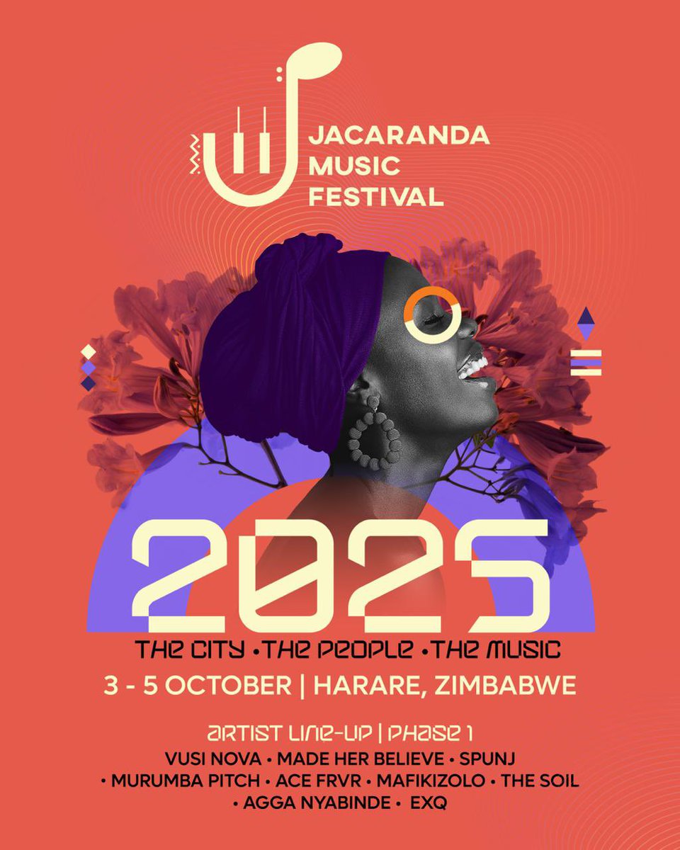 Phase 1 of the Jacaranda Music Festival lineup is here! 🎶 Get ready for an unforgettable experience! This is just the beginning—stay tuned for more! 🔥 #Jacaranda2025 #MusicFestival #Phase1