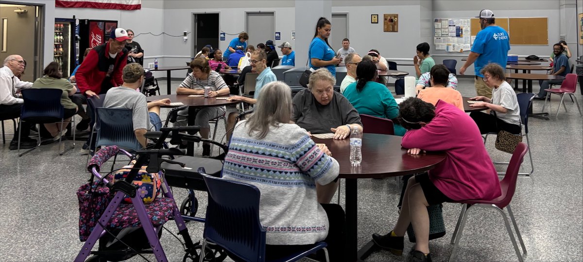 DukeEnergyIN's tweet image. This week, our employees spent time volunteering with @BonaVista_ in Howard County. The group had a fun time hosting a competitive day of bingo for clients at Developmental Services, Inc.