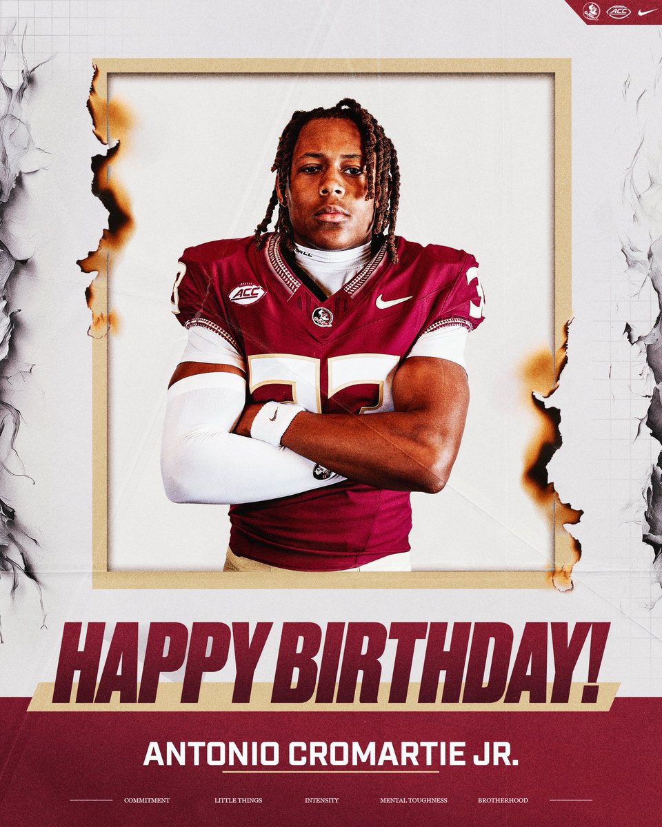 FSU Football (@fsufootball) on Twitter photo Happy birthday, AJ!
<a href="/AJ_CRO31/">Antonio Cromartie Jr.</a> 
#NoleFamily Happy birthday, AJ!
<a href="/AJ_CRO31/">Antonio Cromartie Jr.</a> 
#NoleFamily