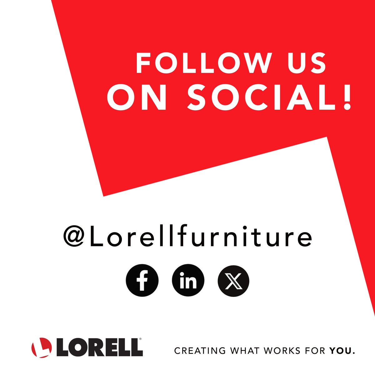 SPRichardsCo's tweet image. Stay in the know! Follow Lorell for workspace ideas &amp;amp; product insights:

Stay in the know. Follow today!

Facebook: facebook.com/Lorellfurnitur…
LinkedIn: linkedin.com/company/lorell…
X: x.com/LorellFurniture

#LorellFurniture #WorkspaceSolutions #DesignInspiration #FurnitureThatWorks