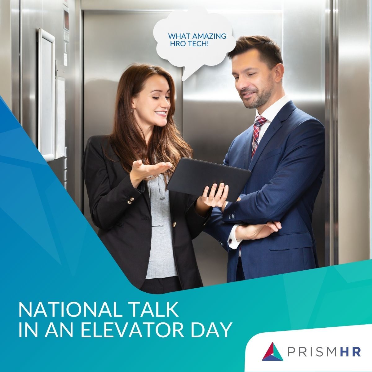 prismhrcloud's tweet image. For National Talk in an Elevator Day, we want to know what’s your go-to work-related icebreaker in an elevator? Let us know in the comments below.
hubs.la/Q03ybZW30
#PrismHR #HRTech #NationalTalkinanElevatorDay