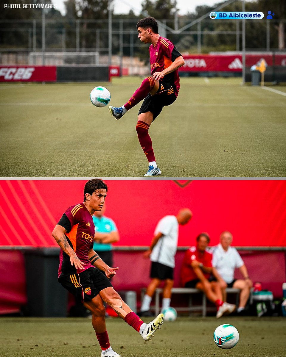 bd_albiceleste's tweet photo. 🔥 Paulo Dybala & Matías Soulé grinding hard in training with AS Roma! 💪🐺
#Dybala #Soule #ASRoma #Argentina #PreSeasonMode https://t.co/NG46FtyR67