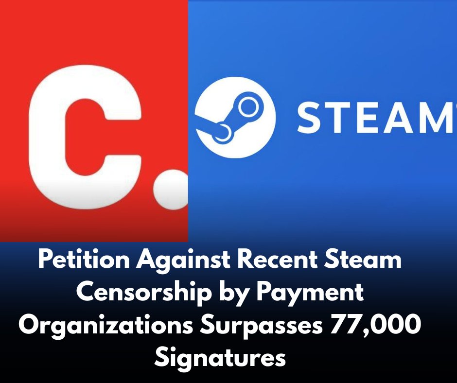 gamingamigos24's tweet image. Steam Censorship Controversy Deepens as Petition Against Visa, MasterCard Surpasses 77,000 Signatures gamingamigos.com/post/steam-cen…