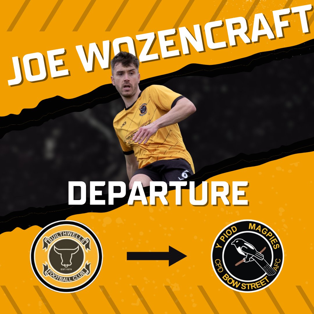 Builth Wells FC (@builthwellsfc) on Twitter photo โผ๏ธ PLAYER DEPARTURE โผ๏ธ
The club are sad to announce the departure of defender and vice captain Joe Wozencraft who makes the move to league rivals <a href="/BowStreetFC/">Bow Street FC</a>.
Joe has been instrumental in our successes over the past few seasons and recently won supporters player of the season. โผ๏ธ PLAYER DEPARTURE โผ๏ธ
The club are sad to announce the departure of defender and vice captain Joe Wozencraft who makes the move to league rivals <a href="/BowStreetFC/">Bow Street FC</a>.
Joe has been instrumental in our successes over the past few seasons and recently won supporters player of the season.