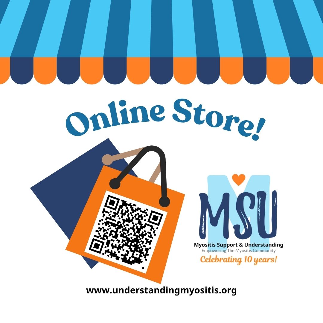 Myositis Support and Understanding (MSU) (@myositissupport) on Twitter photo 🛍️ Shop with Purpose! Check out the MSU Online Store, filled with gear, totes, coffee mugs and so much more! Show your support for the Myositis community. Every purchase gives back, with 100% of proceeds supporting MSU programs and members. Browse now: …myositissupportandunderstanding.store 🛍️ Shop with Purpose! Check out the MSU Online Store, filled with gear, totes, coffee mugs and so much more! Show your support for the Myositis community. Every purchase gives back, with 100% of proceeds supporting MSU programs and members. Browse now: …myositissupportandunderstanding.store