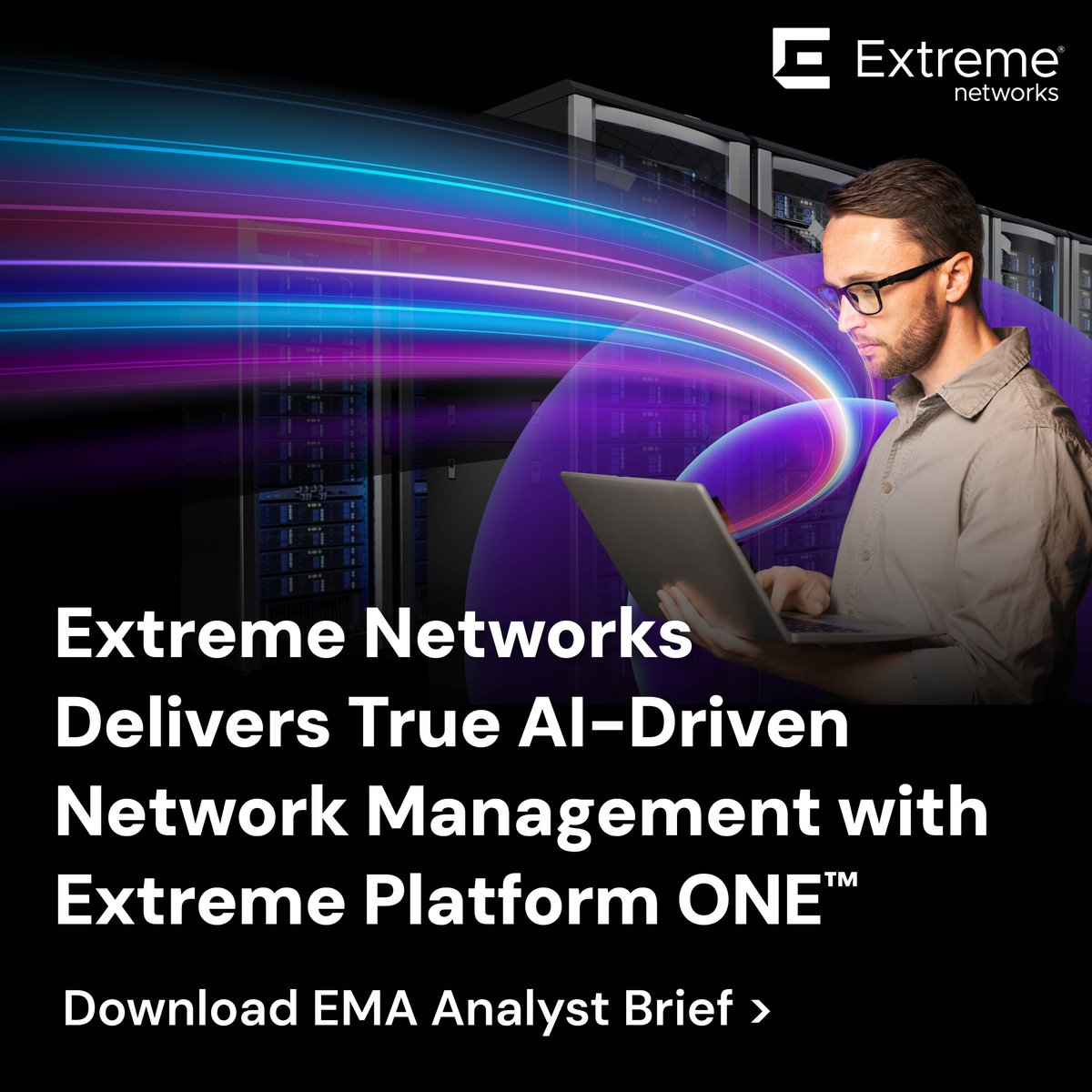 Extreme Networks (@extremenetworks) on Twitter photo In this analyst brief, <a href="/ema_research/">EMA Research</a> explores how Extreme Networks is delivering on our promise of fully integrating #AI into the networking experience with Extreme Platform ONE: a platform built to empower IT teams to reduce hours of work into minutes.
Download the EMA analyst In this analyst brief, <a href="/ema_research/">EMA Research</a> explores how Extreme Networks is delivering on our promise of fully integrating #AI into the networking experience with Extreme Platform ONE: a platform built to empower IT teams to reduce hours of work into minutes.
Download the EMA analyst