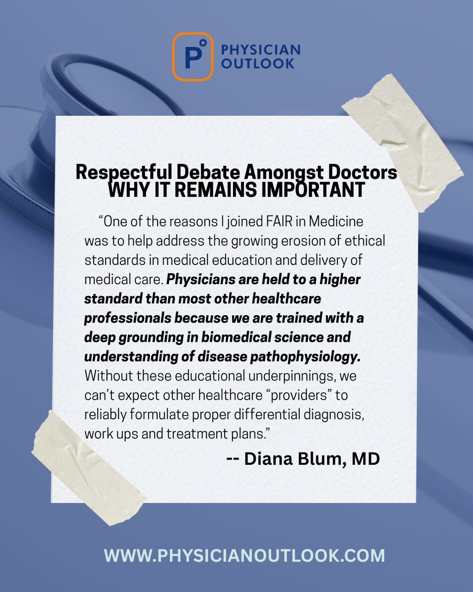 🗣️ Respectful Debate Amongst Doctors: Why It Remains Important
 In a time of growing division, Dr. Diana Blum reminds us that respectful dialogue isn’t just a professional courtesy—it’s a cornerstone of medical progress.
 Disagreeing doesn’t mean disrespecting. In fact, it’s how