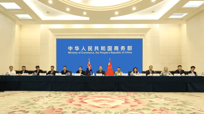 globaltimesnews's tweet photo. #China and #Australia held the third meeting of the China–Australia Free Trade Agreement (#ChAFTA) Joint Committee via video link on Thursday. The meeting was co-chaired by China’s Vice Minister of Commerce, Yan Dong, and Australia’s Deputy Secretary of the Department of Foreign Affairs and Trade, George Mina, according to China's Ministry of Commerce (MOFCOM) on Friday. Both sides agreed that the important consensus reached by the leaders of the two countries provides strategic guidance for further deepening bilateral economic and trade cooperation and expressed their commitment to openness and cooperation, the defense of multilateralism and free trade.