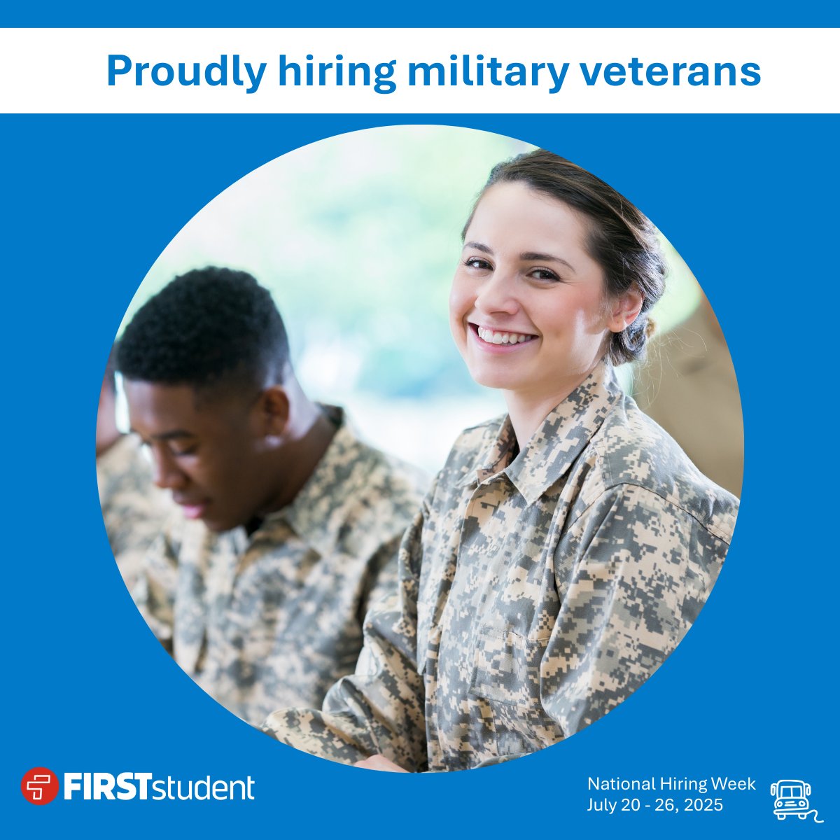 WorkAtFirst's tweet image. It’s National Hire a Veteran Day. We proudly support and hire those who served. Visit workatfirst.com and apply today. #VeteransStrong #NowHiring