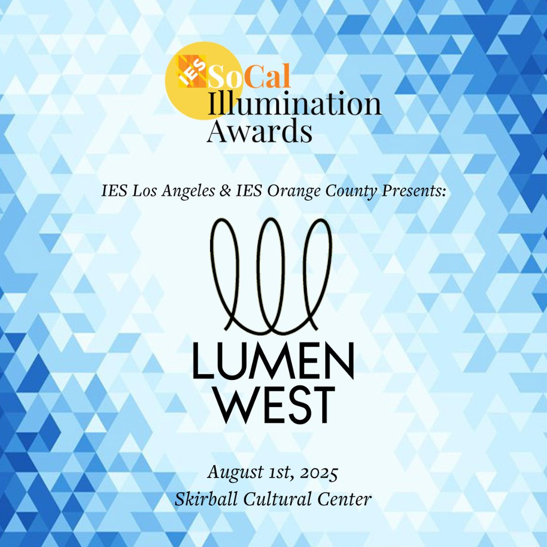 sci_lights's tweet image. We’re very excited about the Lumen West Awards! Congratulations to all the nominees, and thank you to our co-sponsors who will be joining us: Cooper Lighting, Extant, ALUZ, &amp;amp; Integer Lights! ow.ly/WWIv50WqLAu 

#IESLA #LumenWest #Lighting #LightingDesign #SCILights