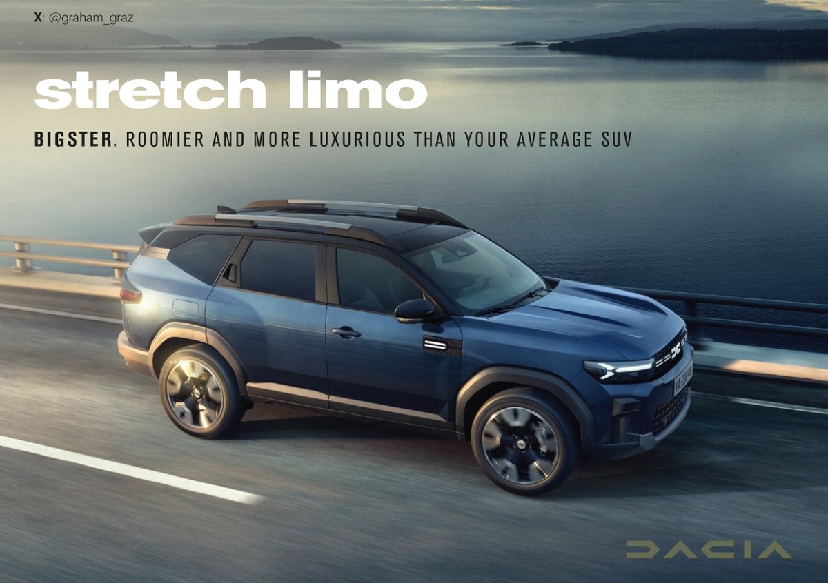 A poster to promote #TheBigster, the latest and biggest SUV from <a href="/daciauk/">Dacia UK</a> <a href="/OneMinuteBriefs/">One Minute Briefs ⏱️</a>