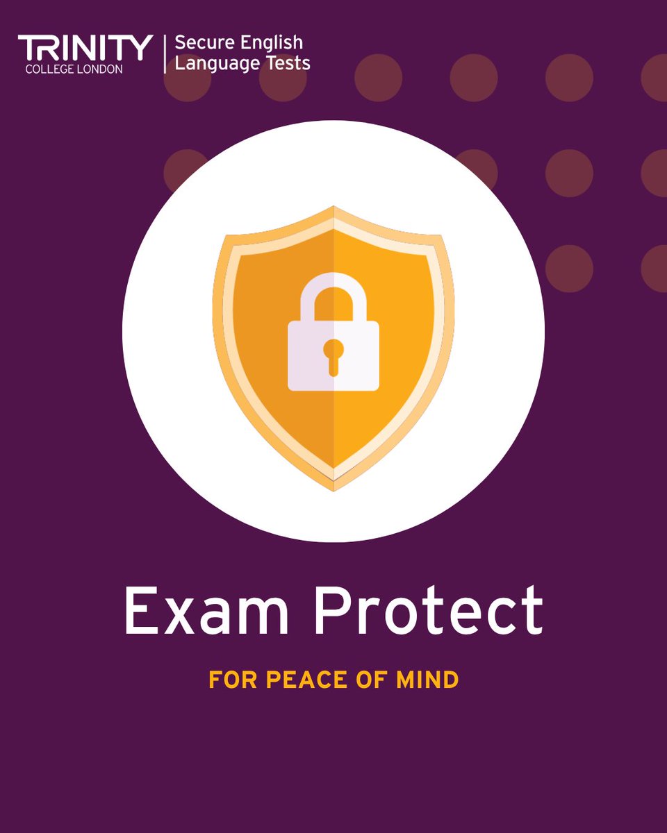 Plans change, we get it. With Exam Protect, you get one free reschedule or one free resit when booking your GESE SELT. 

Find out more and add to your booking today🔒- hubs.la/Q03qq4zb0

#TrinitySELT #SELT #UKVisa #B1Test #UKVisaTest #EnglishTest #B1SELT