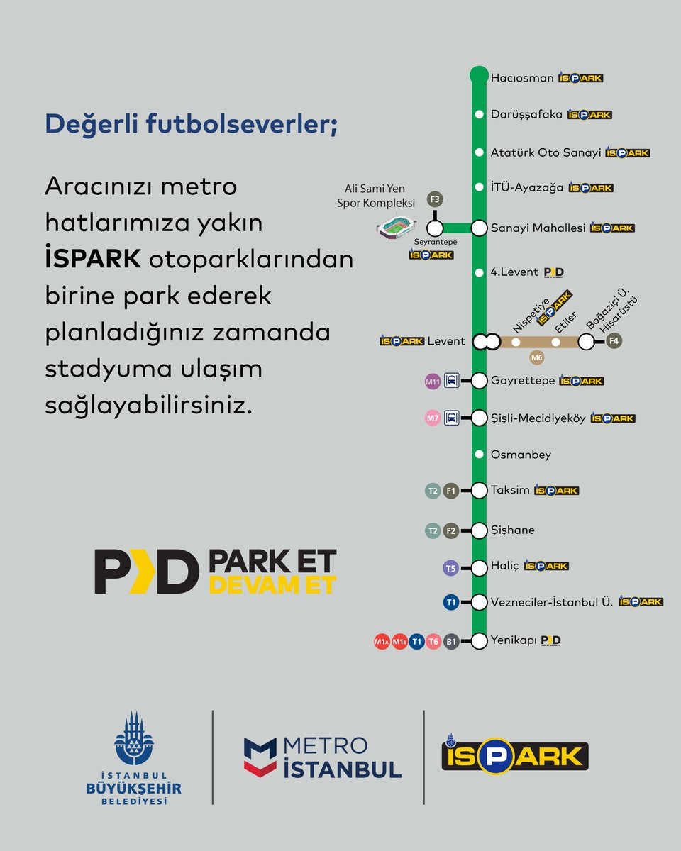 #MetroDuyuru #M2

<a href="/GalatasaraySK/">Galatasaray SK</a>
<a href="/RCSA/">Racing Club de Strasbourg Alsace</a> 
<a href="/ispark/">İSPARK</a>