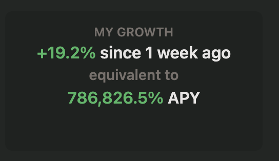 yieldyak_'s tweet image. π What's your growth?
QT this post with a screengrab from the My Growth section of your Yak Portfolio:
π 1 YAK awarded to highest % since 1 week ago
π 1 YAK to randomly selected winner from all participants
Note: winners may wish to stake their YAK for 78% in real yield
