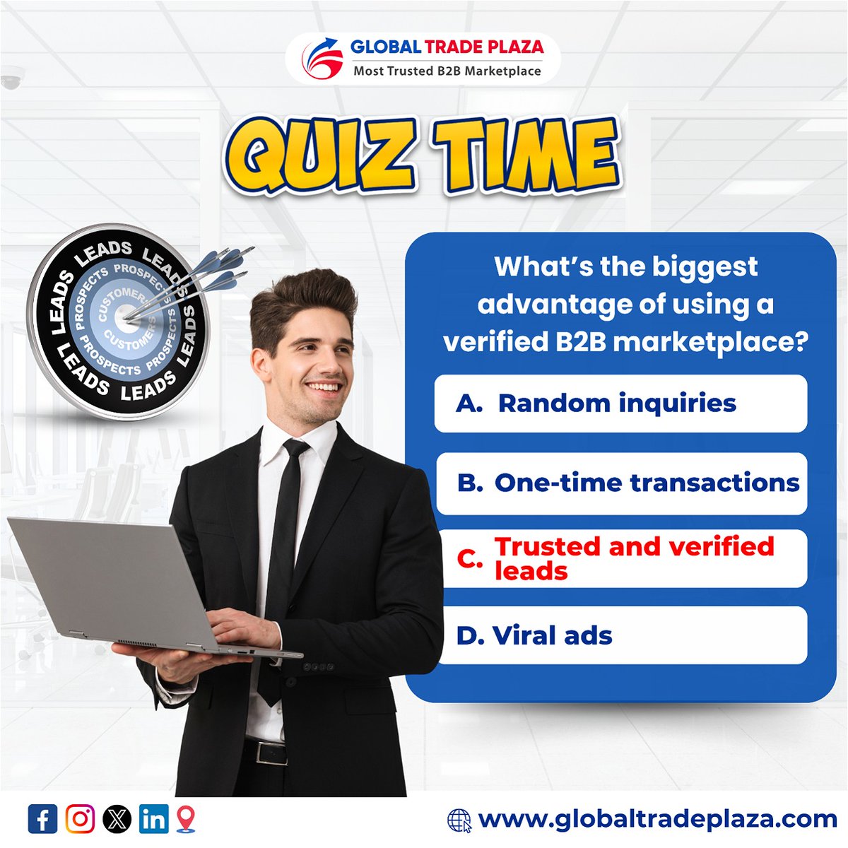 Forget cold #leads and guesswork—GTP delivers warm, #verified leads that actually convert. It’s more than a platform; it’s your global #sales engine driving real #B2B growth.

JOIN NOW! globaltradeplaza.com/signup

#b2bmarketing #b2bmarketplace #export #B2Bsales #globaltradeplaza