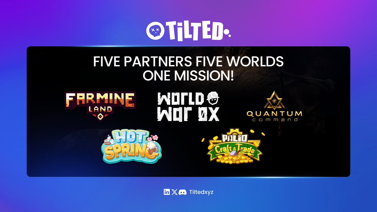 tiltedxyz's tweet image. 🎮 5 partners. 5 worlds. 1 mission—powering the future of gaming with Tilted.

🛒 PalioAI – Shopkeeping meets smart AI companions. A creative economy for storytellers and strategists.

🌾 Farmine Land – MMORPG meets monetized gameplay. Play, stream, and own with PixelRealm’s…