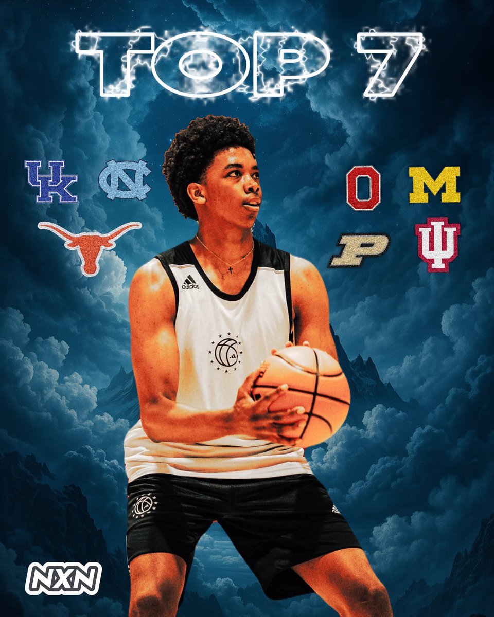 NextNat1on's tweet image. NEW: 2026 5⭐️ SF Anthony Thompson is down to 7 schools. @ant_thompson26 @IndianaEliteIE @3SSBCircuit
Kentucky
North Carolina
Texas
Purdue
Ohio State
Michigan
Indiana