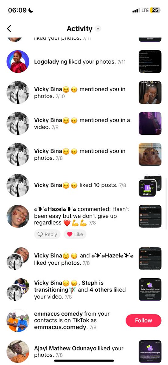 365consistency1's tweet image. Day 19 - Members Spotlight
This week's TikTok MVP goes to @VickyBina1,the one who showed up, engaged, liked, shared and reminded us what consistency looks like on-line
Your energy keeps the DayOneClub alive . We see you, we celebrate 🌹you