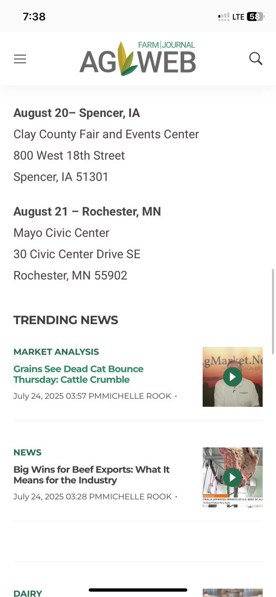 Dusty3080467325's tweet image. Ok so since the western leg of the tour is Aug20 we meet in Spencer ??
I can’t spend 3 days but I could spare 2
What’s everyone say ??
The Black Sheep division of @profarmer crop tour