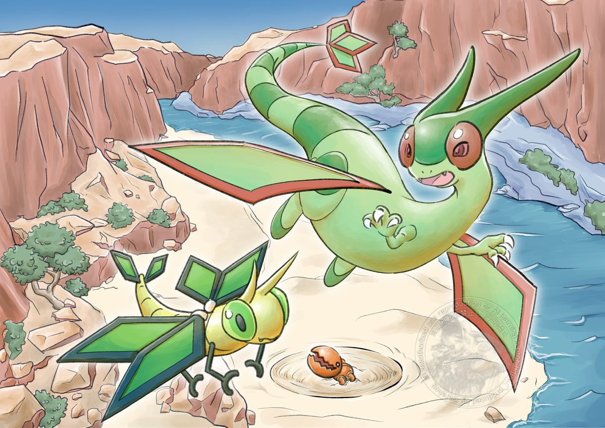 arahog's tweet image. #ポケスリ2周年をいっしょに
#PokemonSleep2nd
#ポケモンスリープ
フライゴン実装おめでとう〜!
アンバー渓谷楽しみだね
