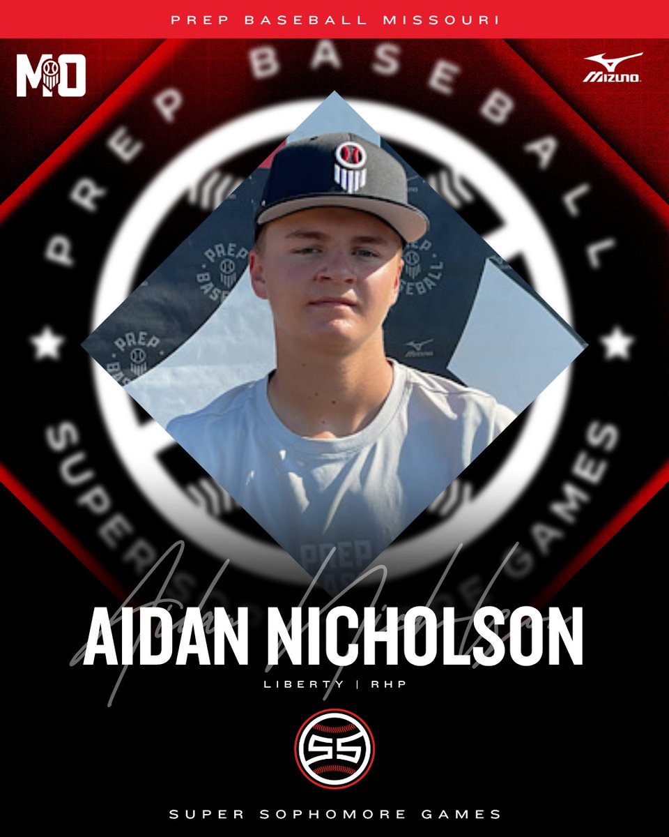 PrepBaseballMO's tweet image. 𝗜𝗡𝗩𝗜𝗧𝗘 𝗔𝗖𝗖𝗘𝗣𝗧𝗘𝗗 ✅
RHP Aidan Nicholson (Liberty) is locked to represent Team Missouri at the 2025 Prep Baseball Central Super Sophomore Games in Kansas City! #CSSG25
👤: loom.ly/b3VNYFo // @ANicholson09