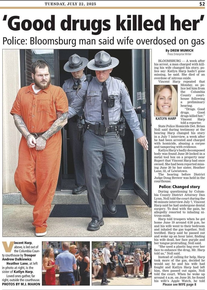 purplefroggalpa's tweet image. 👀The way the body was put into the box showed another person had to be involved...
The same way his first wife died...the public called this out when Katlyn harp was reported missing