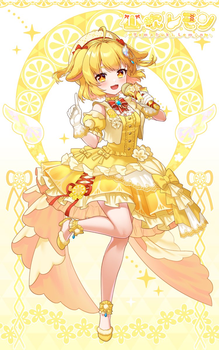 k_Mnll's tweet image. 🌟3周年記念お披露目その2🌟
山吹レモンの新衣装のキービジュアル公開‼️
天使×アイドルをイメージしたフリフリふわふわな衣装です!💛✨️
かわいさの詰まった新衣装で配信するのもお楽しみに❣️
#キービジュアル公開